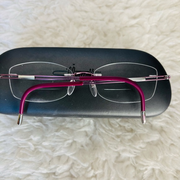 Silhouette Rimless Rose Gold/Burgundy 4299 40 6053 Eyeglasses Frame w/ Case - Picture 2 of 16